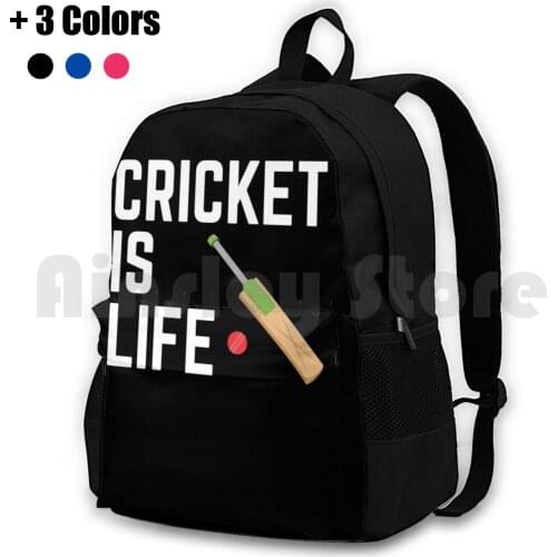 Cricket Player Design-Cricket Is Life Outdoor Hiking Backpack Riding Climbing Sports Bag Cricket Cricket Is Life Cricket Player