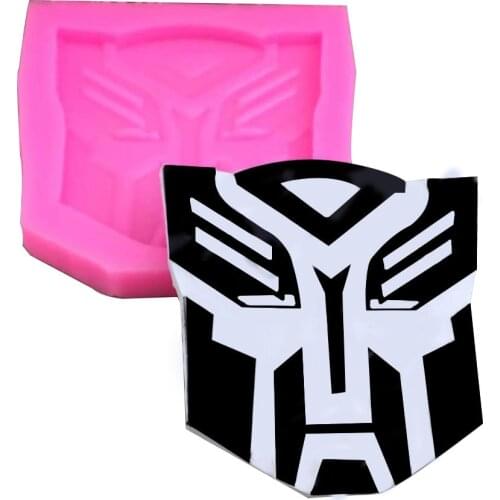 Transformers shape cake decorated food grade silicone mold DIY decorated chocolate baking cookie mold
