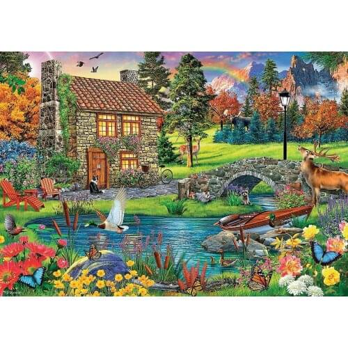Trefl Puzzle Cottage In The Mountains 6000 Piece Jigsaw Puzzle adults children are for quality fun educational stress reliever