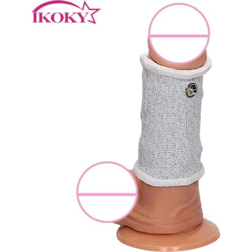 IKOKY Penis Ring Electro Stimulation Therapy Massager Male Masturbation Electric Shock Medical Sex Toys for Men Cock Ring