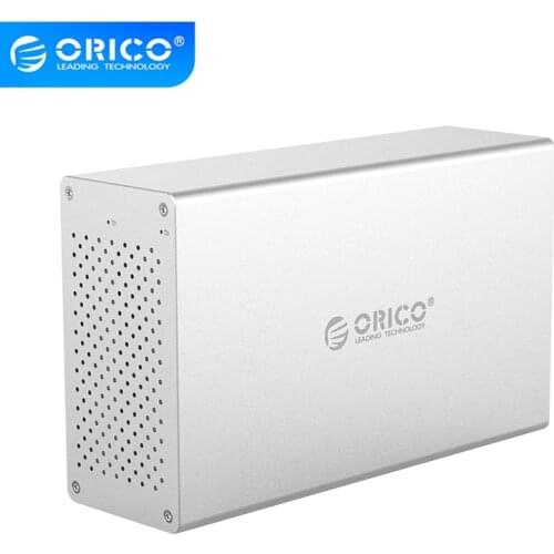 ORICO Honeycomb Series 3.5 inch 2 Bay Aluminum Alloy USB3.0 Hard Drive Enclosure with Raid 12V power adapter 20TB large capacity