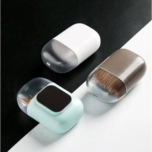Magnetic toothpick box Nordic ins simple portable portable small toothpick bucket creative household toothpick holder tissue box