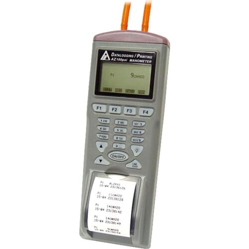 AZ9835 5 psi pressure gauge printer to measure and record gauge pressure and differential pressure with backlight