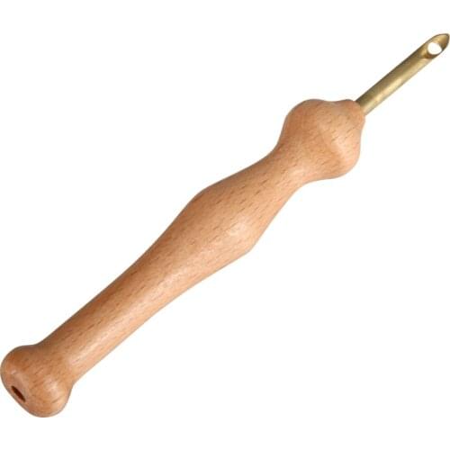 New Magic Embroidery Pen Punch Needle Felting Threader Set Wooden Handle Table Cloths Craft Tools DIY Sewing