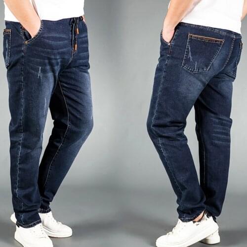 2021 New Streetwear Hip Hop Cargo Pants Mens Jeans Cargo Pants Elastic Harun Jeans Joggers Pants Summer Men Clothing#F3