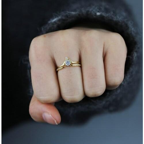 New fashion Stack Stackable Set Rings Gold Filled Mini Delicate Minimal Thin Cute Women Lady Fashion Jewelry Ring Luxury Gift