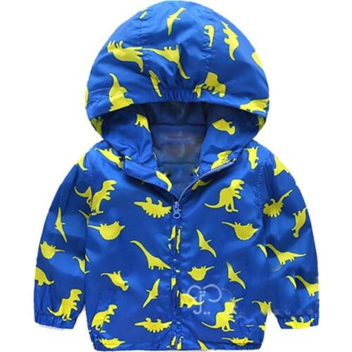 Boys girl Pizex Jackets Cartoon Print Jurassic World dinosaur Monster Animal baby toddler tops kids Clothes zipper coat clothing