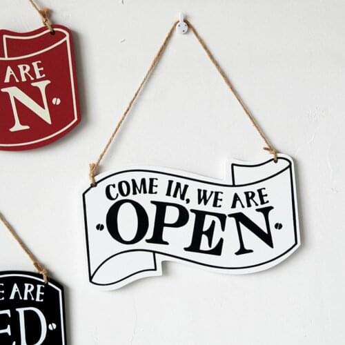 Portable Hanging Plaque Decorative Double-sided Irregular Wood Word Pattern Door Hanging Sign Pendant Home Decor Supplies
