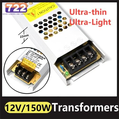 Portable Lighting Transformer DC12V Switching Power supply Source Adapter Ultra Thin Ultra-Light 150W LED Driver