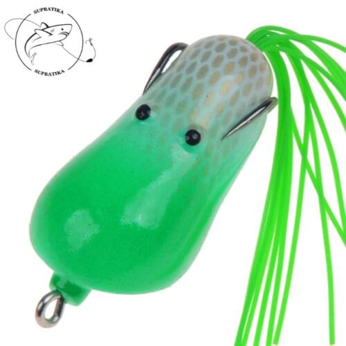 3D Eyes Swimbait 6Colors Plastic Silcone Soft Bait 8g/5cm Artificial Topwater Octopus Thunder Frog With Sharp Hook Bionic Bait