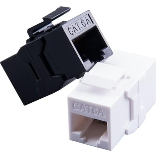RJ45 Cat5e Cat 6 6A Keystone Adapter Female Inline Coupler Network UTP Cable Extension Connector For Blank Patch Panel