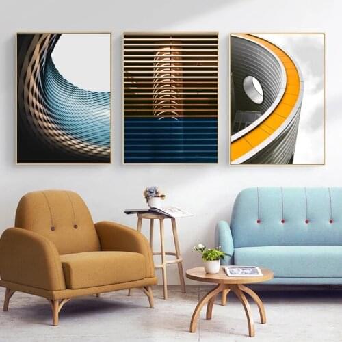 Modern Simple Canvas Painting Industrial Style Abstract Wall Art Architectural Space Creative Background Living Room Decorative