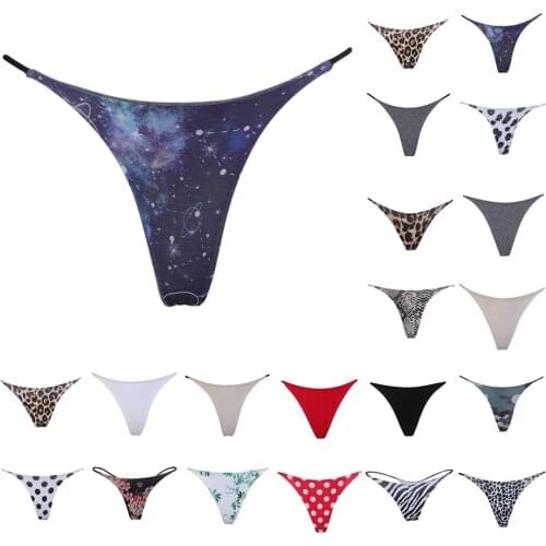 Puimentiua 25 Colors Women Panties Underpant Seamless Thong Hot Temptation Low Waist T-back Lingerie Femlae Underwear G String