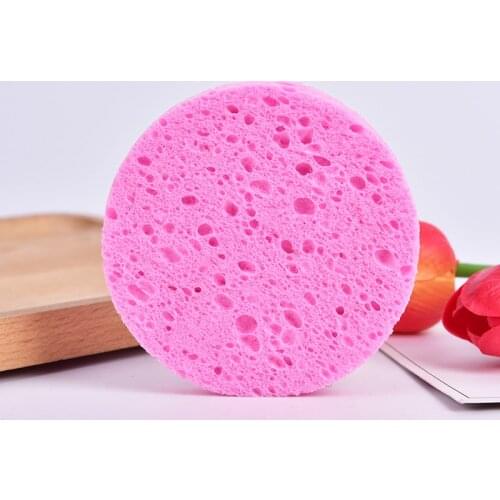 5pcs Face Washing Product Wood Pulp Cotton Face Wash Cleansing Round Sponge Beauty Makeup Cleaning Tools