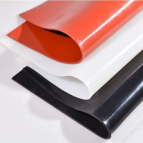 1mm/1.5mm/2mm Red/Black Silicone Rubber Sheet 250X250mm Black Silicone Sheet, Rubber Matt, Silicone Sheeting for Heat Resistance