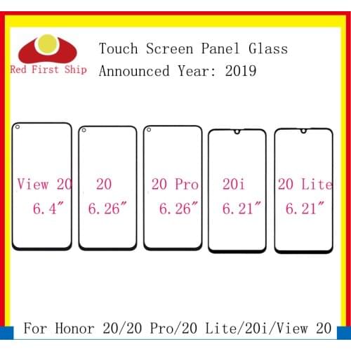 10Pcs/lot Touch Screen For Huawei Honor 20/20 Pro/20i/20 Lite/View 20 Touch Screen Panel Front Outer LCD Glass Lens Replacement