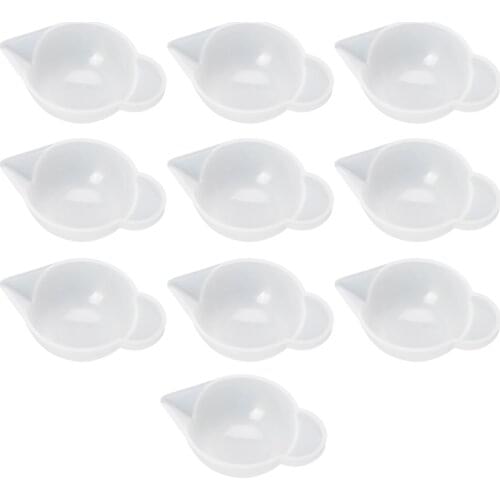 10Pcs Silicone Mold Cup Dispenser Diy Epoxy Resin For Jewelry Making Tool Color Modulation Diy Mold Accessory