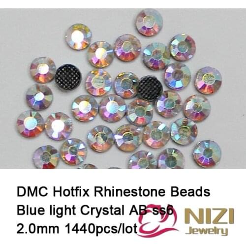 1440 pcs ss6 crystal AB Free shipping DMC hot fix rhinestones flat back rhinestones High Quality diy rhinestone