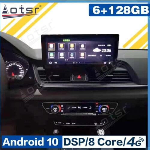 128G Android 10 Car Multimedia Auto Audio Radio Player Stereo For Audi Q5L 2018 2019 2020 GPS Navigation Head Unit No 2 Din 2din