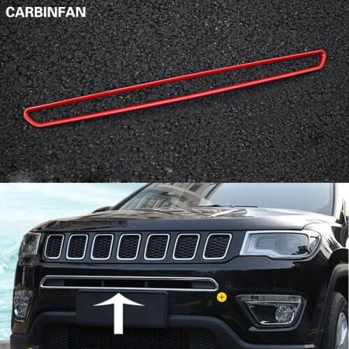Car Styling Front Bumper Air Vent Intake Cover Decor Protector Trim Frame Strips Fit For Jeep Compass 2017 2018