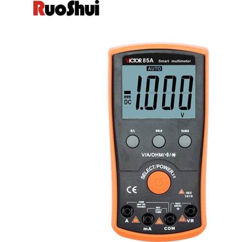 RuoShui Digital Multimeter 85A Testers Automotive Electrical Dmm Transistor High Precision Multi-Function Capacitance Ohm Meter