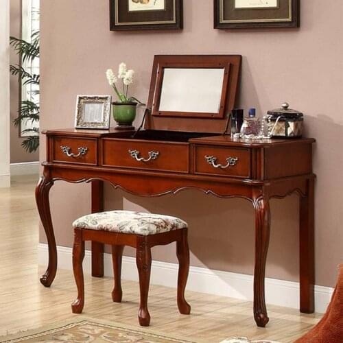 Wood vanity table with hide mirror and stool save space HOT SELL WA629