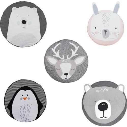 Nordic Style Baby Crawling Carpet Newborn Baby Cartoon Play Mats Cotton Infant Bebe Crawling Blankets For Kids Room Decor Props