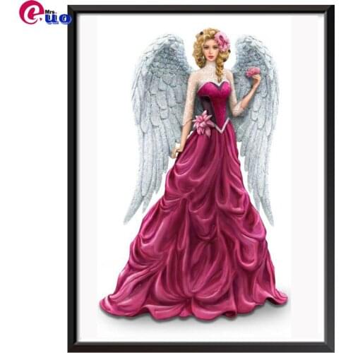 5D Diamond Painting Angel Dress Lady Full Drill Square Picture Of Rhinestones Diamond Embroidery Sale Cartoon Home Decor