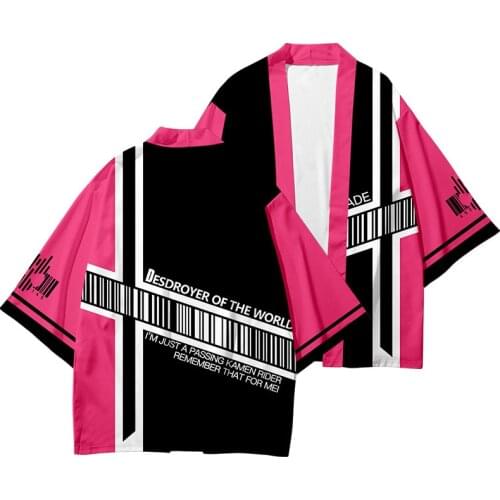 Kamen Rider Kimonos Cardigan Anime Cosplay Summer Yukata Harajuku Beach Loose Thin Shirt Sun-protective Shirts Coat Short Sleeve