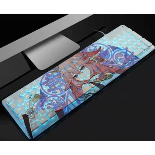 Anime Gaming Keyboard 104 Keys Mute USB Wired Backlit Gaming Keyboard Chocolate Keycap For Office Laptop PC Games