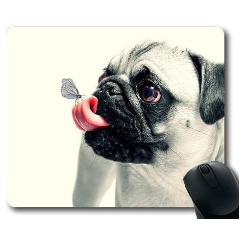 Dogs Galore Mouse Pad,Dog Pug Animal Pet Cute Chubby Funny Tongue,dogs mouse mat