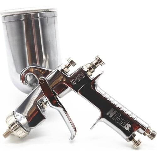 Japan Quality W200 Spray Gun 400cc Cup W-200 Large Diameter High Atomized Paint Spray Gun 1.5/1.8/2.0/2.5mm Nozzle Stainless
