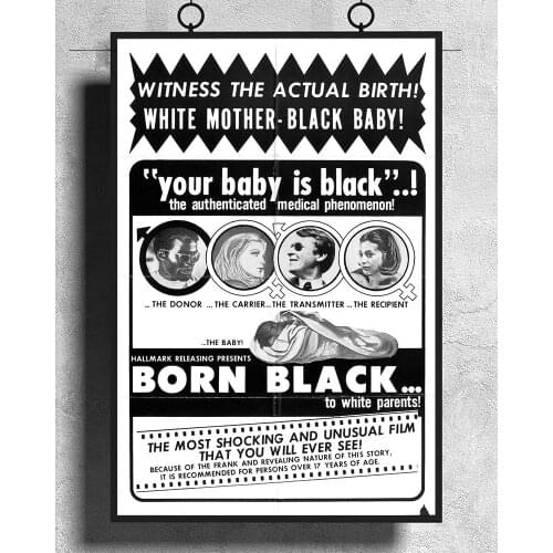 L435 BORN BLACK Movie Exploitation Grindhouse Classic Silk Fabric Poster Art Decor Indoor Painting Gift