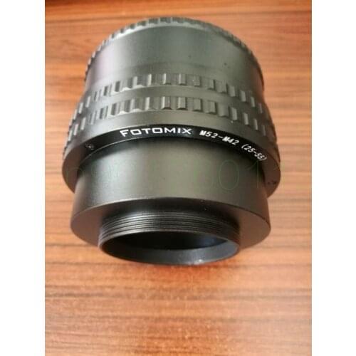 Metal m52-m42 25-55 M52 to M42 Mount Focusing Helicoid Ring Adapter 25-55mm Macro Extension Tube