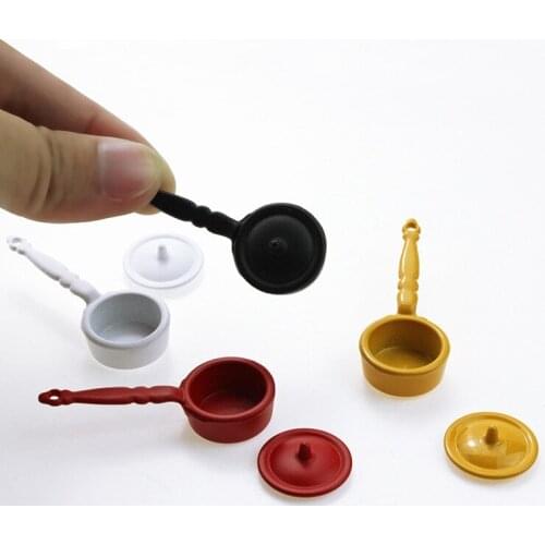 Dollhouse Miniature Kitchen Skillet Miniature Food Playthings for Dollhouse Kitchen Furniture Accessories