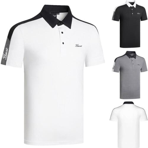 Golf Wear Golf Mens 4-color Quick-drying Short-sleeved T-shirt Polo Shirt Outdoor Sports Breathable Top Golf Shirts