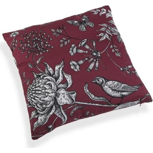 Cushion Birds Red (45 x 45 cm)