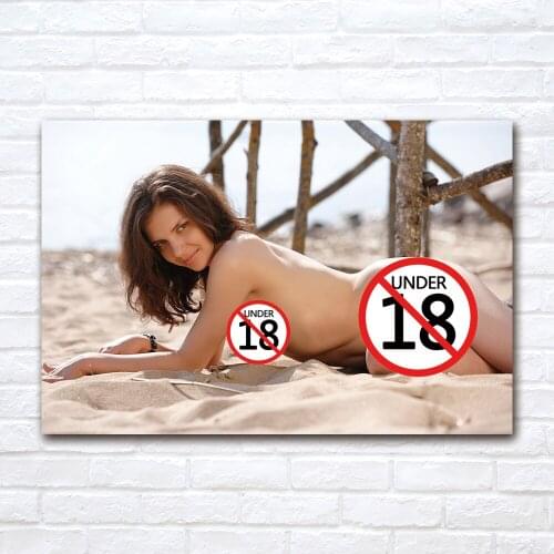 Pop Wall Art Canvas Painting Sexy Young Girl Poster and Print Horizontal Picture for Living Room BedRoom Decor