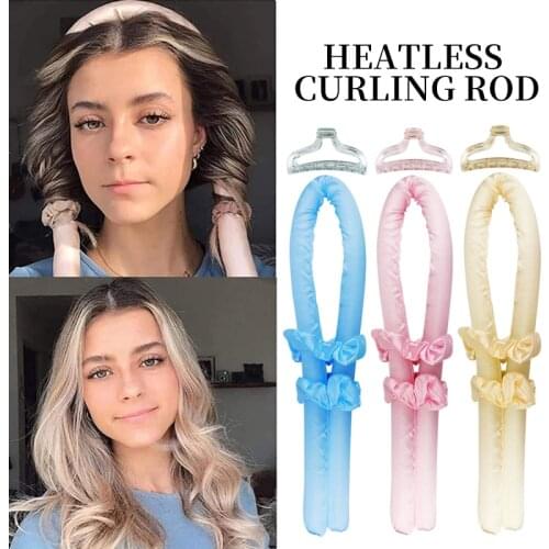 Heatless Curling Rod Headband WomenS Silk Curlers Hair Curling Ribbon Make Hair Curly Sleeping Soft Headband Hairdressing Tool