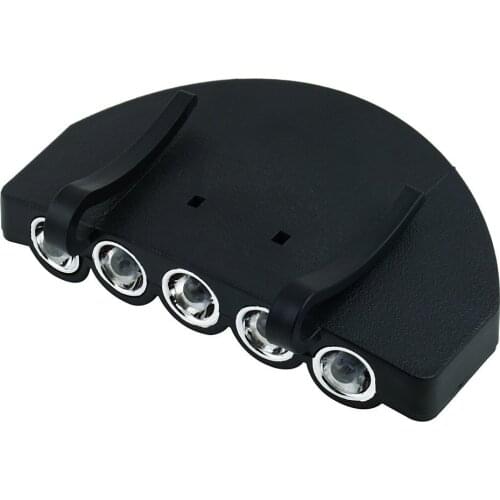 Practical Head Lamp 5 LED Head Light Fishing for Outdoor Camping Hunting Hiking Hat Torch Hunt Cap With Clip