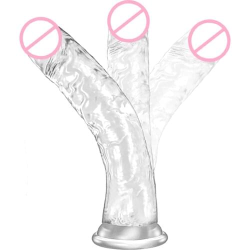 Realistic Dildo For Women Soft Jelly Suction Cup Dildo Anal Big Penis Anal Plug Crystal Dildo Female Sex Toys Erotic Adult 18