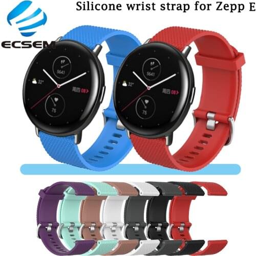 Silicone wristband for Zepp E smart watch accessories replacement 20MM size L S adjustabel soft strap for Amazfit GTS bracelet