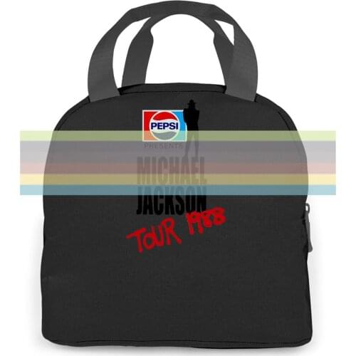 VTG - 1988' 80s Michael Jackson Bad Tour American - super reprint Over Style Styles women men Portable insulated lunch bag