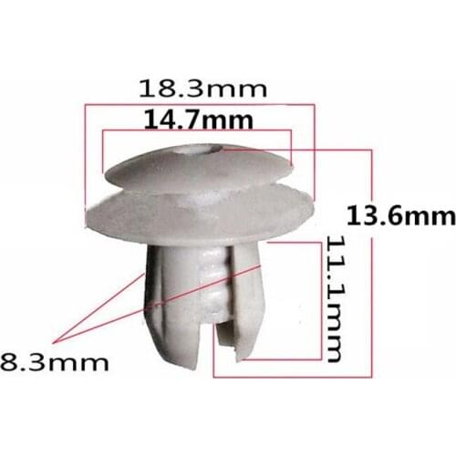 50pcs/Set Grey Trim Panel Lining Clips Plastic Fastener Light Grey For VW Volkswagen T4 T5 Transporter Eurovan Light