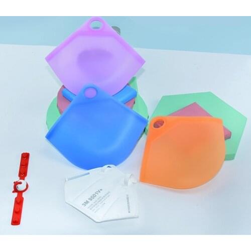 100pcs/lot Portable Face Masks silicone Organizer Dustproof And Moisture-proof Cover Holder Case Storage Isolate bacteria Bag