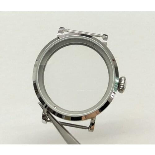 46mm High quality 316L Stainless steel watch cases Polishing case fit ETA6497/6498 movement BK32-21