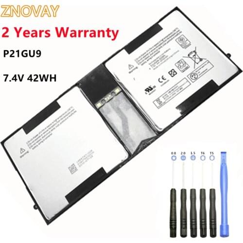 ZNOVAY 7.4V 42WH P21GU9 Laptop Battery For Microsoft Surface Pro 2 1601 Pro 1 1514 2ICP5/94/104 P21GU9