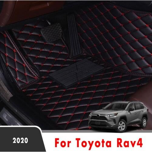 Car Floor Mats For Toyota Rav4 2020 Carpets Artificial Leather Waterproof Custom Auto Styling Interior Accessories Foot Pads