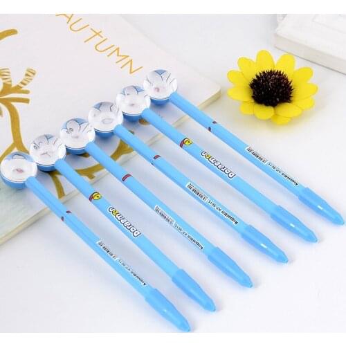 C42 creative stationery pen cartoon cute jingle cat head machine transparent water pen duo la A dream student supplies wholesale