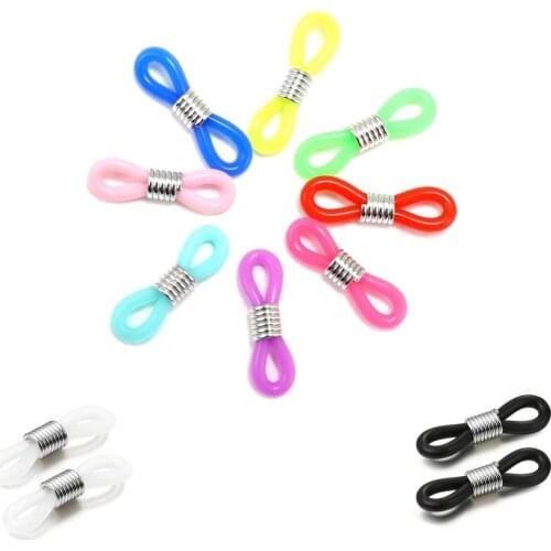 50pcs Ear Hook Eyeglasses Spectacles Chain Glasses Retainer Ends Rope Sunglasses Cord Holder Strap Retainer End Loop Connector